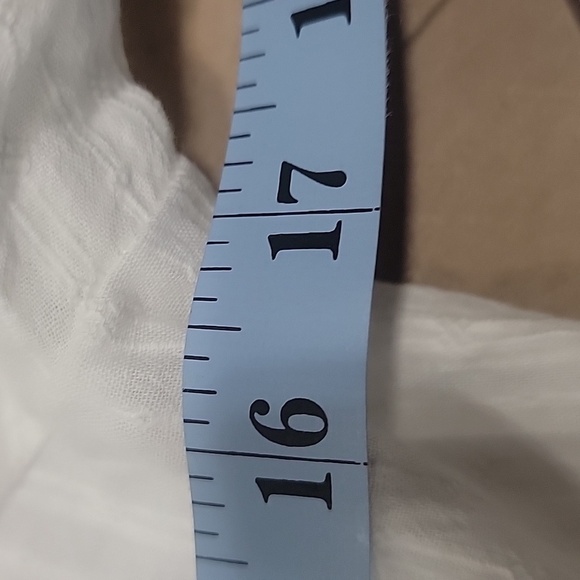 Bp Peasant Blouse, High Waist, Balloon Sleeve, Semi-Sheer, Size M, NEW with Tag - Picture 7 of 10